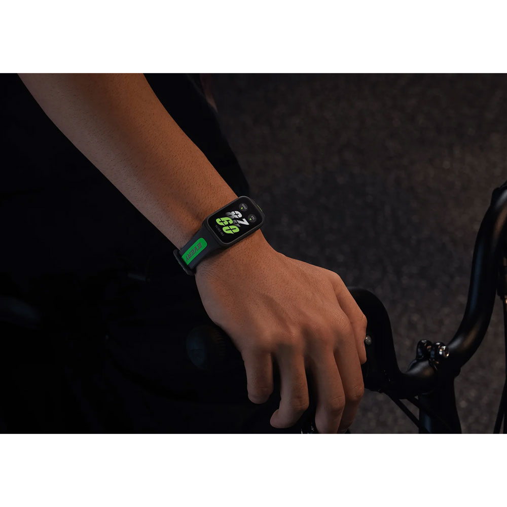 ساعت هوشمند شیائومی مدل Smart Band 9 Active، کنترل موسیقی، کنترل سطح اکسیژن خون، شمارش ضربان قلب، پایش وضعیت خواب، با بند پلاستیکی